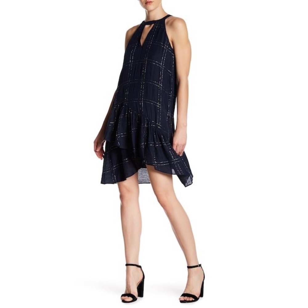 Parker Sienna Matallic Plaid Dress
